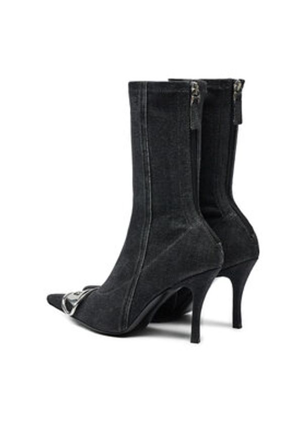 Diesel Botki 95mm D-Venus Y03413P6078 Czarny. Kolor: czarny. Materiał: materiał