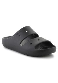 Klapki Crocs Classic sandal V2 U 209403-001 czarne. Okazja: na spacer, na plażę. Kolor: czarny. Materiał: materiał. Wzór: paski #1