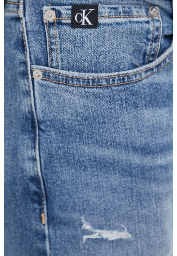 Calvin Klein Jeans Jeansy męskie. Kolor: niebieski