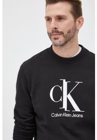 Calvin Klein Jeans bluza J30J319944.PPYY męska kolor czarny z nadrukiem. Okazja: na co dzień. Kolor: czarny. Wzór: nadruk. Styl: casual #4