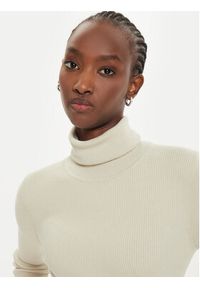 Calvin Klein Jeans Golf J20J224225 Beżowy Regular Fit. Typ kołnierza: golf. Kolor: beżowy. Materiał: bawełna #5