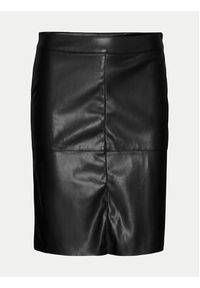 Vero Moda Spódnica z imitacji skóry Olympia 10274454 Czarny Slim Fit. Kolor: czarny. Materiał: skóra #5