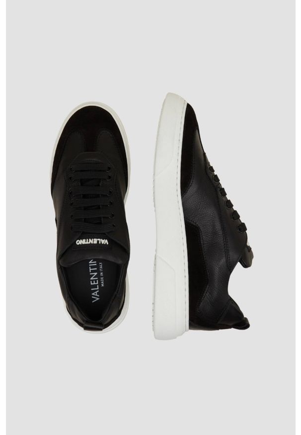 Valentino by Mario Valentino - VALENTINO Czarne sneakersy Stan S Lace-Up, Rozmiar 43. Kolor: czarny