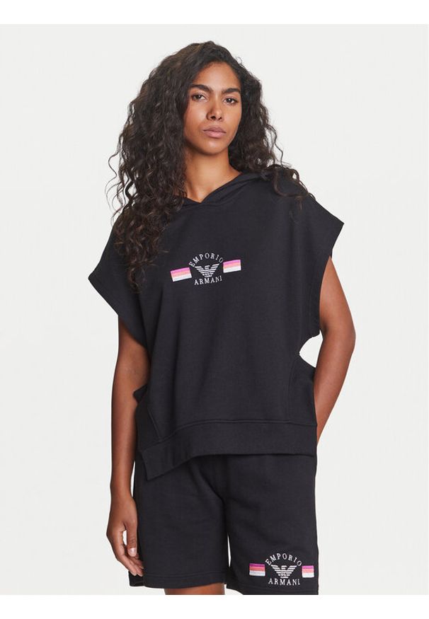 Emporio Armani Underwear Bluza EW000498 AF10882 UC001 Czarny Loose Fit. Kolor: czarny. Materiał: bawełna
