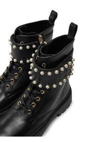 Love Moschino - LOVE MOSCHINO Trapery JA24235G0LIA0000 Czarny. Kolor: czarny. Materiał: skóra #8