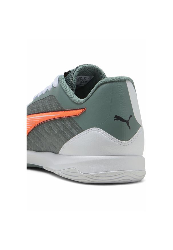 Puma - Halowe buty piłkarskie IBERO IV PUMA Green Moon Heat Fire Black White Orange. Kolor: wielokolorowy, pomarańczowy, żółty, czarny, zielony. Sport: piłka nożna