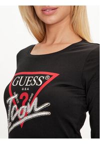 Guess Bluzka Icon W4YI33 I3Z14 Czarny Slim Fit. Kolor: czarny. Materiał: bawełna #5