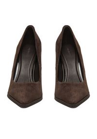 Gino Rossi - GINO ROSSI Szpilki EO-AZI-LT2472-1 Brązowy. Kolor: brązowy. Materiał: zamsz, skóra. Obcas: na szpilce #2
