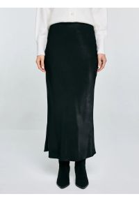 Big-Star - Spódnica damska maxi satynowa czarna Eleni 906. Okazja: na co dzień. Kolor: czarny. Materiał: satyna. Styl: casual, elegancki, wizytowy #5