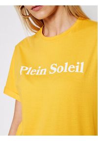 Drivemebikini T-Shirt Unisex Plein Soleil 2020-DRV-003_YEL Żółty Relaxed Fit. Kolor: żółty. Materiał: bawełna #6