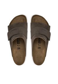 Birkenstock Klapki Kyoto 1029137 Brązowy. Kolor: brązowy. Materiał: skóra, zamsz #4