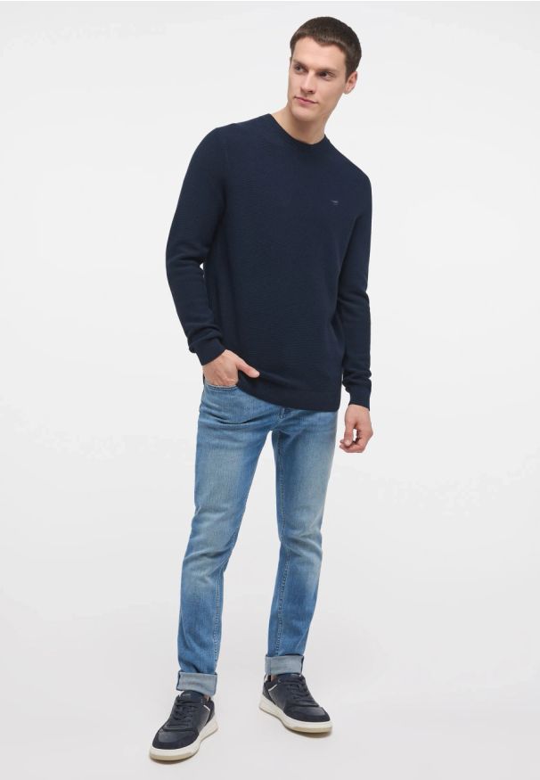 Męski Sweter Mustang Style Emil C Basic Total Eclipse 1014115 5226