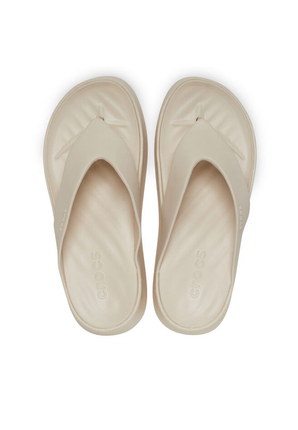 Japonki Crocs. Kolor: beżowy. Obcas: na platformie