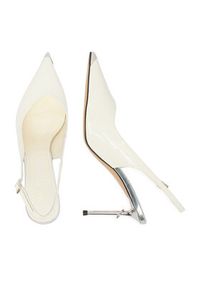 Eva Minge Szpilki EO-LILLY-LT2131-1-1 Écru. Kolor: kremowy. Materiał: syntetyk, skóra. Obcas: na szpilce #8
