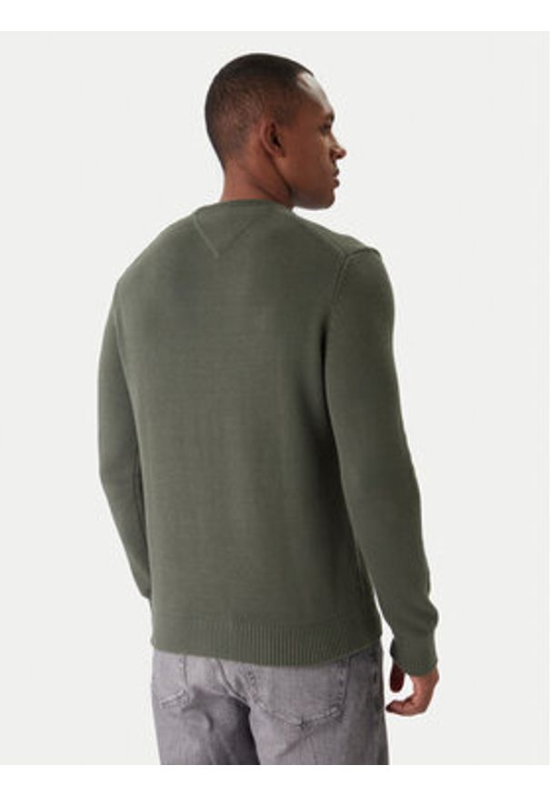 Tommy Jeans Sweter DM0DM21787 Zielony Regular Fit. Kolor: zielony. Materiał: bawełna