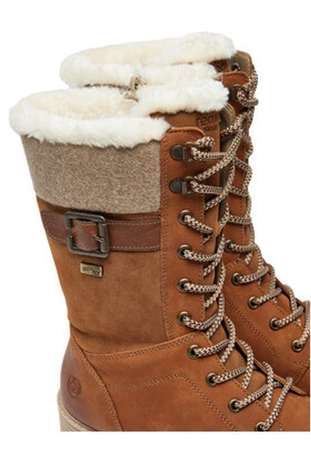 Remonte Trapery D0W72-22 Brązowy. Kolor: brązowy. Materiał: nubuk, skóra