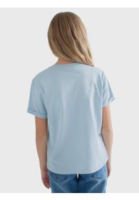 Big-Star - Koszulka dziewczęca z dużym nadrukiem z logo BIG STAR błękitna Oneidaska 401. Okazja: na co dzień. Kolor: niebieski. Materiał: dzianina, skóra. Wzór: nadruk. Styl: casual, klasyczny #3