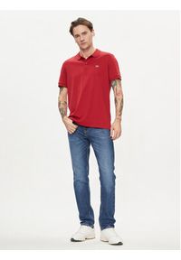 Lacoste Polo DH2050 Bordowy Regular Fit. Typ kołnierza: polo. Kolor: czerwony. Materiał: bawełna #3