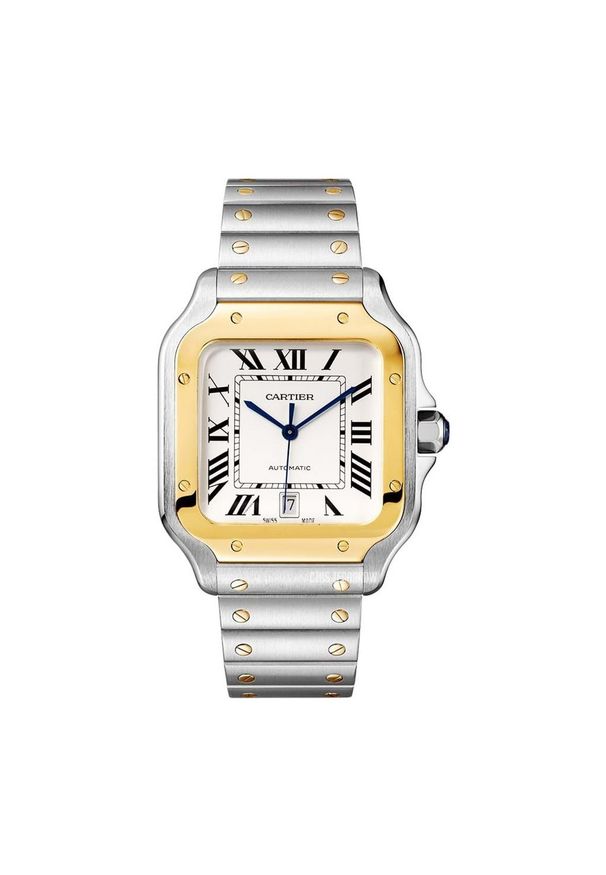 Cartier - CARTIER ZEGAREK Santos W2SA0009. Rodzaj zegarka: analogowe. Materiał: syntetyk, skóra