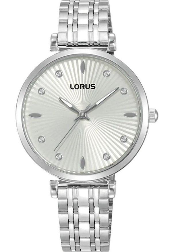 Zegarek damski Lorus RG261XX9 CYRKONIE srebrny. Kolor: srebrny