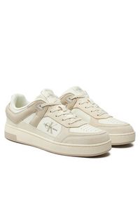 Calvin Klein Jeans Sneakersy Basket Cup Low Laceup Lth Ml Mtr YM0YM00994 Beżowy. Kolor: beżowy. Materiał: materiał