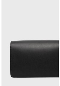 Karl Lagerfeld torebka skórzana 221W3054 kolor czarny. Kolor: czarny. Wzór: haft. Dodatki: z haftem. Materiał: skórzane. Rodzaj torebki: na ramię #4