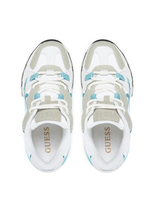 Guess Sneakersy FLJCAR ELE12 Niebieski. Kolor: niebieski. Materiał: skóra