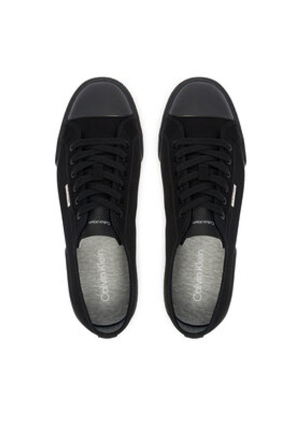 Calvin Klein Trampki Vulc Laceup Cv HM0HM02121 Czarny. Kolor: czarny. Materiał: materiał