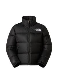 Kurtka damska The North Face 1996 Retro Nuptse 0A3XEOGOF1 - czarna. Kolor: czarny. Materiał: puch, nylon. Wzór: aplikacja. Sezon: lato. Styl: retro