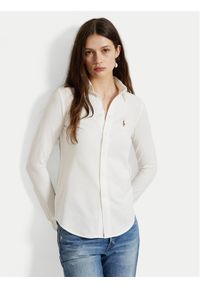 Polo Ralph Lauren Koszula Heidi 211664427003 Biały Slim Fit. Typ kołnierza: polo. Kolor: biały. Materiał: bawełna