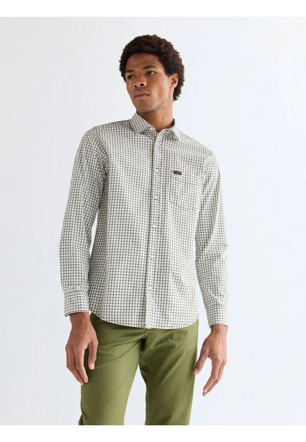 Wrangler - MESKA KOSZULA WRANGLER 1 PKT SHIRT DEEP DEPTHS 112378034