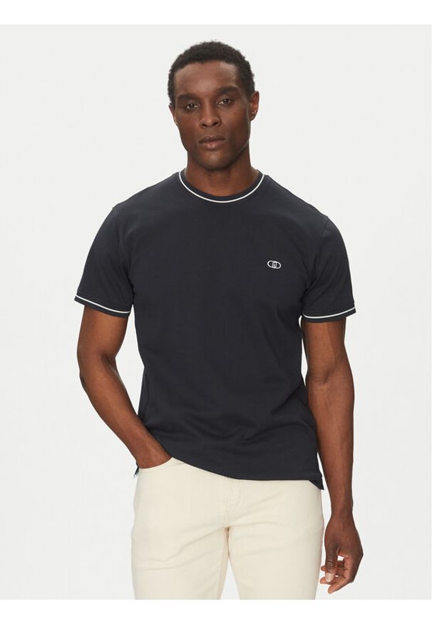 Liu Jo T-Shirt QA5161 J4933 Granatowy Regular Fit. Kolor: niebieski. Materiał: jedwab, bawełna