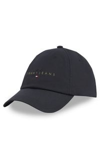 Tommy Jeans Czapka z daszkiem Tjm Linear Logo Cap AM0AM12958 Czarny. Kolor: czarny. Materiał: bawełna, materiał #1