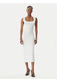 MICHAEL Michael Kors Sukienka codzienna MS683CG33D Biały Slim Fit. Okazja: na co dzień. Kolor: biały. Materiał: wiskoza. Typ sukienki: proste. Styl: casual #1