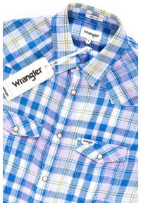 Wrangler - KOSZULA MĘSKA KRÓTKI RĘKAW WRANGLER SS WESTERN SHIRT TURKISH SEA W5A246D86. Długość rękawa: krótki rękaw. Długość: krótkie. Wzór: kratka #6