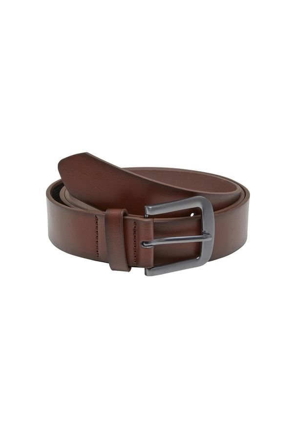 Urban Classics - Tkany Męski Pas Biodrowy Z Wytłaczanej Skóry Syntetycznej. Kolor: szary, brązowy, wielokolorowy. Materiał: skóra, syntetyk. Wzór: paski