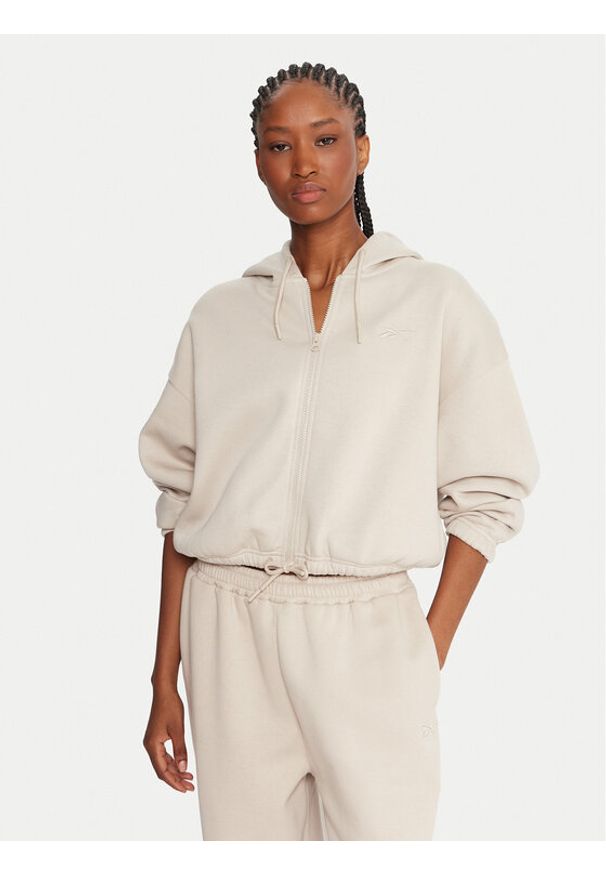 Reebok Bluza Reebok X Ewa Chodakowska RK25307CCW Beżowy Relaxed Fit. Kolor: beżowy. Materiał: bawełna