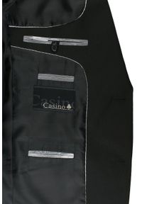 Taliowany Garnitur na Wesele lub Studniówkę - Casino - Czarny. Kolor: czarny. Materiał: wiskoza, poliester. Wzór: gładki #10