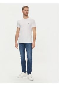 Guess T-Shirt Caleb U97M00 KCD31 Biały Slim Fit. Kolor: biały. Materiał: bawełna