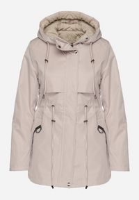 Born2be - Beżowa Kurtka Parka Dwustronna Korilea. Okazja: na co dzień. Kolor: beżowy. Wzór: gładki. Styl: klasyczny, casual, elegancki #3