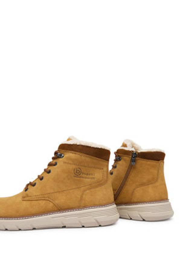 Bugatti Trapery 331-AP050-5000 Żółty. Kolor: żółty. Materiał: skóra