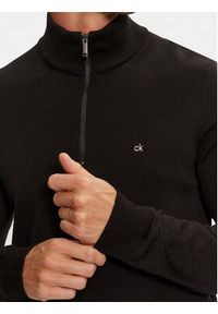 Calvin Klein Sweter K10K113748 Czarny Slim Fit. Kolor: czarny. Materiał: bawełna #4
