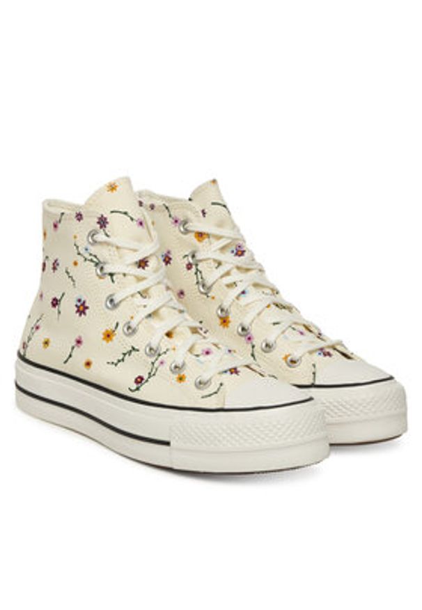 Converse Trampki Chuck Taylor All Star Lift A15536C Écru. Materiał: materiał