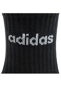 Adidas - adidas Skarpety wysokie unisex Linear Crew Cushioned Socks 3 Pairs IC1301 Czarny. Kolor: czarny. Materiał: bawełna