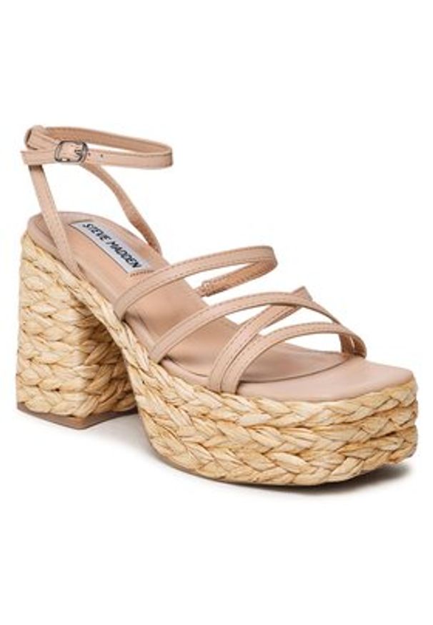 Steve Madden Espadryle Belise SM11002482-257 Beżowy. Kolor: beżowy. Materiał: skóra