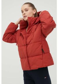 outhorn - Outhorn kurtka damska kolor czerwony zimowa oversize. Kolor: czerwony. Materiał: materiał. Sezon: zima