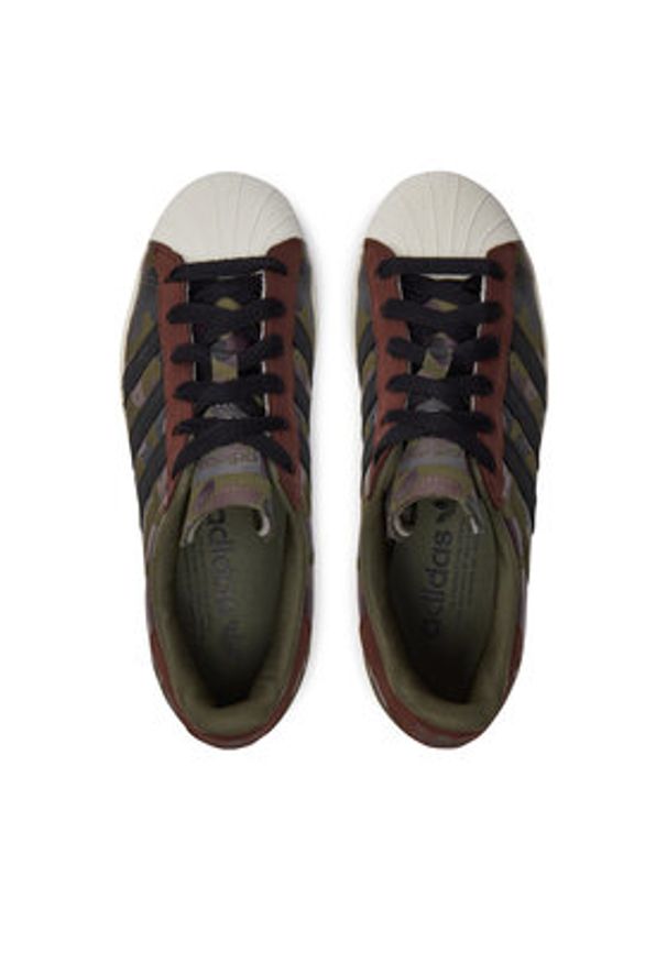 Adidas - adidas Sneakersy Superstar HQ8866 Khaki. Kolor: brązowy. Materiał: zamsz, skóra. Model: Adidas Superstar