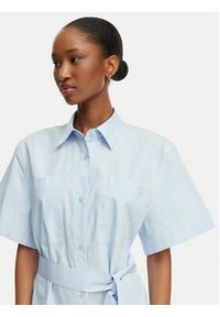 Hugo - HUGO Sukienka koszulowa Kinime 50559480 Niebieski jasny Regular Fit. Kolor: niebieski. Materiał: bawełna. Typ sukienki: koszulowe #2