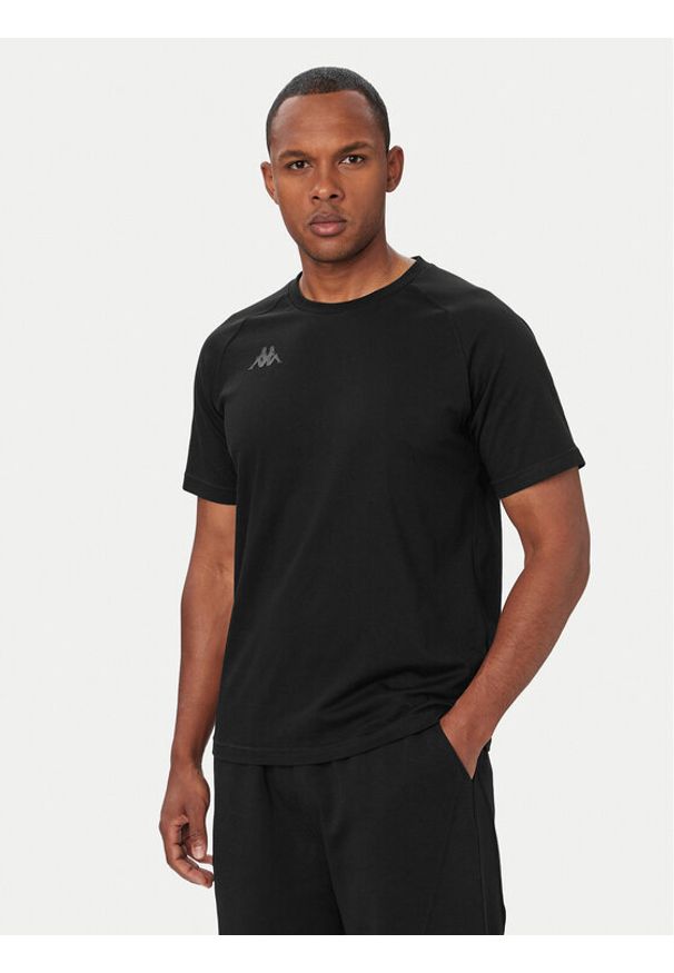 Kappa T-Shirt 34258SW Czarny Regular Fit. Kolor: czarny. Materiał: bawełna