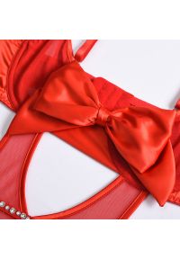 Intica - Body z kokardą i łańcuszkiem na specjalne okazje Harriette. Kolor: czerwony. Materiał: materiał #4